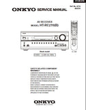 ONKYO HT-RC270 (B) AV RECEIVER SERVICE MANUAL INC BLK DIAGS PCBS SCHEM DIAGS AND PARTS LIST 207 PAGES ENG