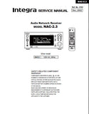 ONKYO NAC-2.3 AUDIO NETWORK RECEIVER SERVICE MANUAL INC PCBS SCHEM DIAGS AND PARTS LIST 44 PAGES ENG