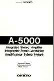 ONKYO A-5000 INTEGRIERTER STEREO-VERSTARKER BEDIENUNGSANLEITUNG MIT SCHEMA UND ANSCHLUSSEDIAGRAMM 11 SEITE DEUT