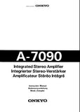 ONKYO A-7090 INTEGRATED STEREO AMPLIFIER INSTRUCTION MANUAL INC CONN DIAGS 30 PAGES ENG DEUT FRANC