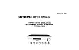 ONKYO A-7090 SUPER SERVO OPERATION INTEGRATED STEREO AMPLIFIER SERVICE MANUAL INC BLK DIAGS SCHEM DIAG PCB'S AND PARTS LIST 14 PAGES ENG