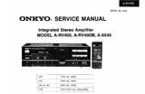 ONKYO A-RV400 A-RV400M A-8640 INTEGRATED STEREO AMPLIFIER SERVICE MANUAL INC CONN DIAGS BLK DIAG SCHEM DIAG AND PARTS LIST 17 PAGES ENG