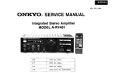 ONKYO A-RV401 INTEGRATED STEREO AMPLIFIER SERVICE MANUAL INC CONN DIAGS BLK DIAG SCHEM DIAG AND PARTS LIST 17 PAGES ENG