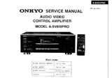 ONKYO A-SV610PRO AV CONTROL AMPLIFIER SERVICE MANUAL INC MPROCESSOR DIAG BLK DIAG SCHEM DIAGS CONN DIAG AND PARTS LIST 20 PAGES ENG