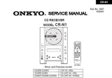 ONKYO CR-N1 CD RECEIVER SERVICE MANUAL INC SCHEM DIAGS PCB CONN DIAG PCBS MPROCESSOR CONN DIAG AND PARTS LIST 37 PAGES ENG
