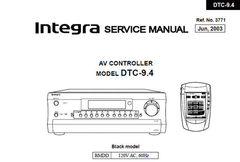 ONKYO DTC-9.4 AV CONTROLLER SERVICE MANUAL INC SUB MP CONN DIAG MAIN MP CONN DIAG PCBS WIRING VIEWS SCHEM DIAGS BLK DIAGS AND PARTS LIST 104 PAGES ENG