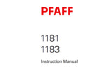 PFAFF 1181 1183 SEWING MACHINE SERVICE MANUAL 901 1181 310 000 TO 999 (03-04) BOOK 88 PAGES ENG