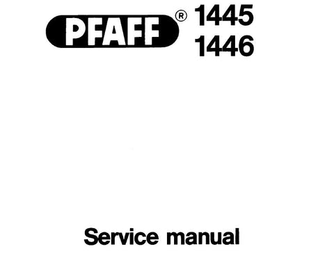PFAFF 1445 1446 SEWING MACHINE SERVICE MANUAL (06-88) BOOK 40 PAGES ENG