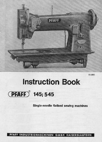 PFAFF 145 545 SEWING MACHINE SERVICE MANUAL BOOK 30 PAGES ENG