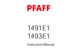 PFAFF 1491 E1 1493 E1 SEWING MACHINE SERVICE MANUAL (04-98) BOOK 130 PAGES ENG