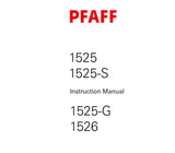 PFAFF 1525 1525-S 1525-G 1526 SEWING MACHINE SERVICE MANUAL (06-06) BOOK 50 PAGES ENG