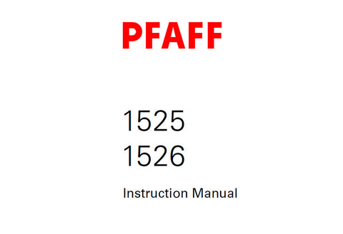 PFAFF 1525 1526 SEWING MACHINE SERVICE MANUAL (02-02) BOOK 96 PAGES ENG