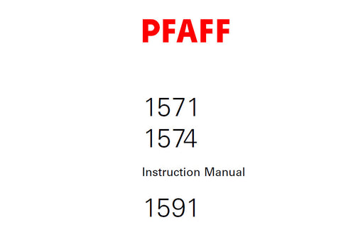 PFAFF 1571 1574 1591 SEWING MACHINE SERVICE MANUAL (04-02) BOOK 122 PAGES ENG