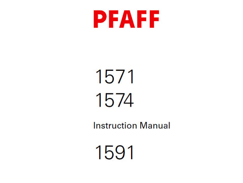 PFAFF 1571 1574 1591 SEWING MACHINE SERVICE MANUAL (10-03) BOOK 140 PAGES ENG