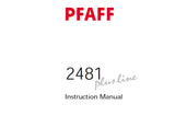 PFAFF 2481 PLUSLINE SEWING MACHINE SERVICE MANUAL (09-00) BOOK 96 PAGES ENG