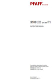 PFAFF 3108-1 1306 3108-1 1310 WITH BDF P1 SEWING MACHINE SERVICE MANUAL FROM SER NO 2 774 709 BOOK INC SCHEMS 112 PAGES ENG