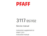 PFAFF 3117-957/02 SEWING MACHINE SERVICE MANUAL BOOK 20 PAGES ENG