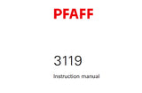 PFAFF 3119 SEWING MACHINE SERVICE MANUAL 08-01 FROM SER NO 873444 ON BOOK 122 PAGES ENG