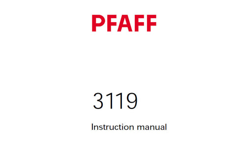 PFAFF 3119 SEWING MACHINE SERVICE MANUAL 09-00 FROM SER NO 873221 ON BOOK 111 PAGES ENG