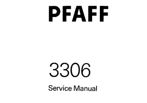 PFAFF 3306 SEWING MACHINE SERVICE MANUAL 03-92 BOOK 60 PAGES ENG