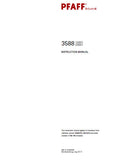 PFAFF 3588-12/021 3588-22/021 SEWING MACHINE SERVICE MANUAL FROM SER NO 2 799 146 BOOK INC SCHEMS 184 PAGES ENG