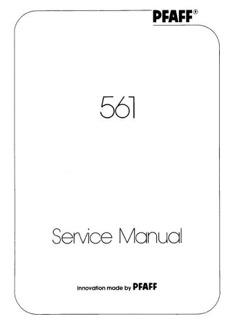 PFAFF 561 SEWING MACHINE SERVICE MANUAL (04-89) BOOK 32 PAGES ENG