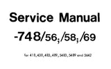 PFAFF 748 56 58 69 SEWING MACHINE SERVICE MANUAL (06-82) BOOK 10 PAGES ENG