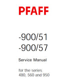 PFAFF 900-51 900-57 FOR 480 560 950 SERIES SEWING MACHINE SERVICE MANUAL (06-95) BOOK 24 PAGES ENG