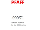 PFAFF 900-71 FOR 5480 SERIES SEWING MACHINES SERVICE MANUAL (01-00) BOOK 16 PAGES ENG