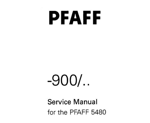 PFAFF 900 FOR 5480 SEWING MACHINE SERVICE MANUAL (02-89) BOOK 20 PAGES ENG
