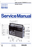 PHILIPS 22AR564 RADIO RECORDER SERVICE MANUAL INC PCBS SCHEM DIAGS AND PARTS LIST 20 PAGES ENG DEUT FRANC NL ITAL