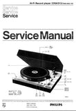 PHILIPS 22GA312 HIFI RECORD PLAYER SERVICE MANUAL INC PCBS SCHEM DIAGS AND PARTS LIST 14 PAGES ENG DEUT FRANC NL MULTI