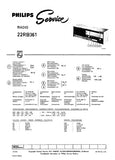 PHILIPS 22RB361 RADIO SERVICE NOTES INC PCBS AND SCHEM DIAG LIST 8 PAGES ENG DEUT FRANC NL