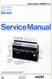 PHILIPS 22RR644 RADIO RECORDER SERVICE MANUAL INC BLK DIAG PCBS SCHEM DIAGS AND PARTS LIST 21 PAGES ENG DEUT FRANC NL ITAL