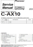 PIONEER C-AX10 DIGITAL CONTROL AMPLIFIER SERVICE MANUAL INC BLK DIAG PCBS SCHEM DIAGS AND PARTS LIST 120 PAGES ENG