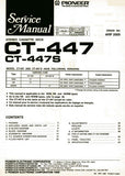 PIONEER CT-447 CT-447S STEREO CASSETTE DECK SERVICE MANUAL INC BLK DIAG PCBS SCHEM DIAG AND PARTS LIST 29 PAGES ENG