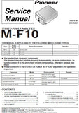 PIONEER M-F10 STEREO POWER AMPLIFIER SERVICE MANUAL INC BLK DIAG PCBS SCHEM DIAGS AND PARTS LIST 28 PAGES ENG