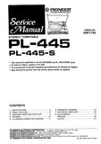 PIONEER PL-445 PL-445-S STEREO TURNTABLE SERVICE MANUAL INC PCBS SCHEM DIAG AND PARTS LIST 16 PAGES ENG