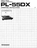 PIONEER PL-55DX DIRECT DRIVE STEREO TURNTABLE OPERATING INSTRUCTIONS 12 PAGES ENG