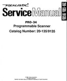 RADIOSHACK REALISTIC PRO-34 PROGRAMMABLE SCANNER SERVICE MANUAL INC BLK DIAG WIRING DIAG PCBS SCHEM DIAGS AND PARTS LIST 61 PAGES ENG