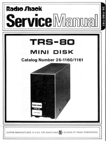 RADIOSHACK TRS-80 MINI DISK SERVICE MANUAL INC PCBS SCHEM DIAGS AND PARTS LIST 31 PAGES ENG