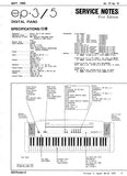 ROLAND EP-3 EP-5 DIGITAL PIANO SERVICE NOTES BOOK INC BLK DIAG PCBS SCHEM DIAGS TRSHOOT GUIDE AND PARTS LIST 25 PAGES ENG