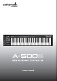 ROLAND A-500S MIDI KEYBOARD CONTROLLER OWNER'S MANUAL INC CONN DIAGS AND TRSHOOT GUIDE 80 PAGES ENG