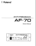 ROLAND AF-70 ANTI FEEDBACK OWNER'S MANUAL INC CONN DIAGS 16 PAGES ENG