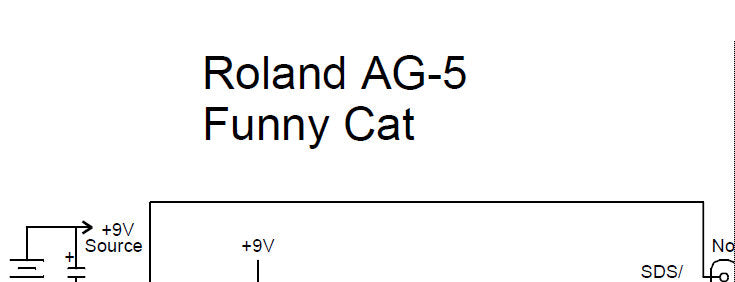 ROLAND AG-5 FUNNY CAT SCHEMS AND SILLY FELINE PCB LAYOUT AND WIRING 4 PAGES ENG