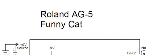 ROLAND AG-5 FUNNY CAT SCHEMS AND SILLY FELINE PCB LAYOUT AND WIRING 4 PAGES ENG