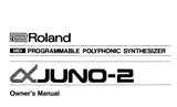 ROLAND ALPHA JUNO 2 PROGRAMMABLE POLYPHONIC SYNTHESIZER OWNER'S MANUAL INC CONN DIAGS 54 PAGES ENG
