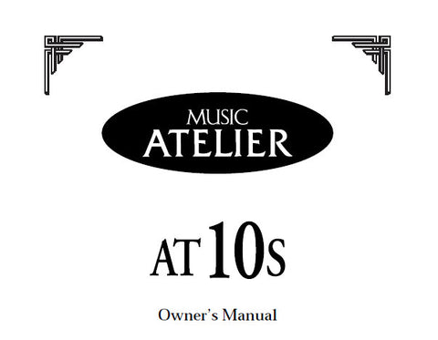 ROLAND AT-10s ATELIER SERIES ELECTRONIC ORGAN OWNER'S MANUAL INC TRSHOOT GUIDE 76 PAGES ENG