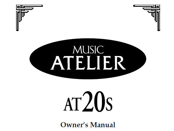 ROLAND AT-20S MUSIC ATELIER SERIES ELECTRONIC ORGAN OWNER'S MANUAL INC TRSHOOT GUIDE 124 PAGES ENG