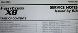 ROLAND FANTOM X8 SYNTHESIZER KEYBOARD SERVICE NOTES INC BLK DIAG WIRING DIAG SCHEMS PCBS AND PARTS LIST 62 PAGES ENG